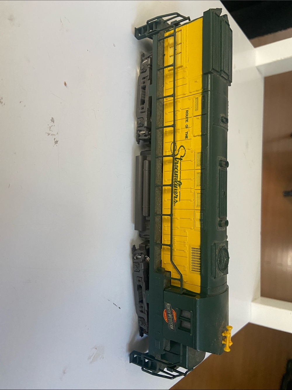 Green & Yellow Model Locomotive - Collectible Train Engine